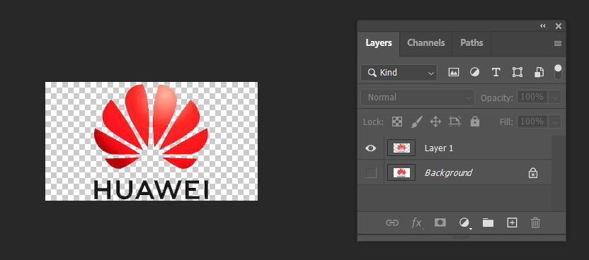 How to make a transparent background for a logo in Photoshop