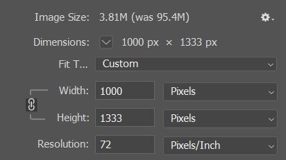 resize image in photoshop