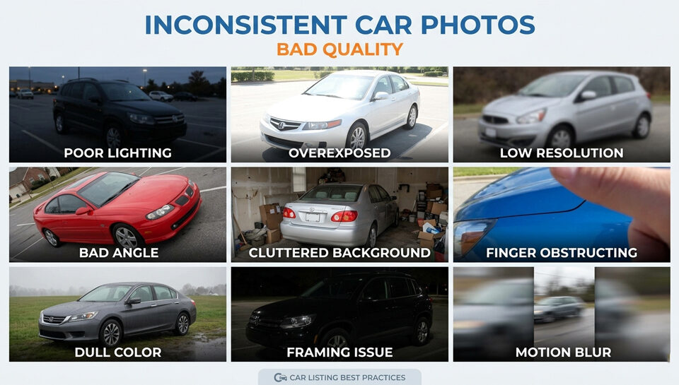 inconsistent of car photos
